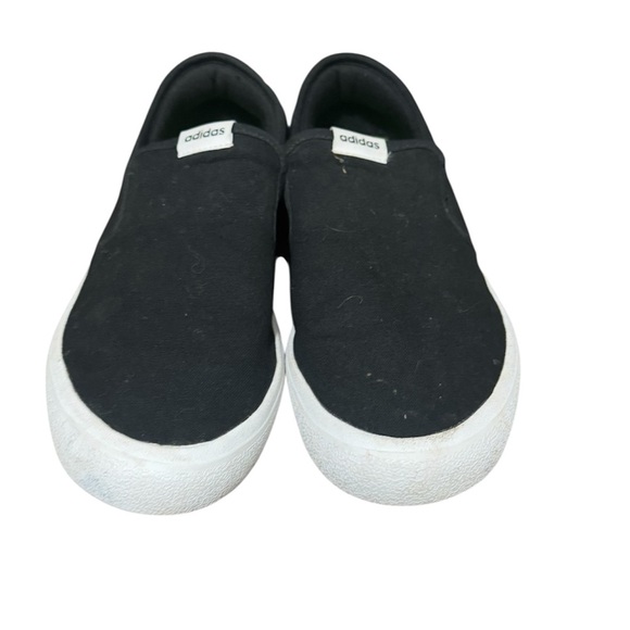 Adidas Black and White Slip-On Shoes comfortable athleisure sneakers - Picture 3 of 9